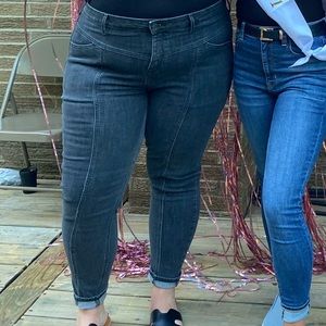 Size 18 Old Navy jeans, dark grey color with stitching down front